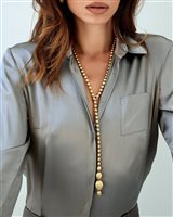 Necklace Nanis Woman Ivy in Yellow Gold Diamante 0.25 Ct CS34-538 - CS34-538